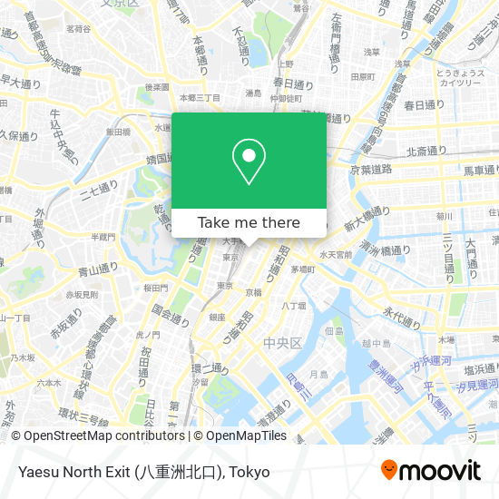 Yaesu North Exit (八重洲北口) map