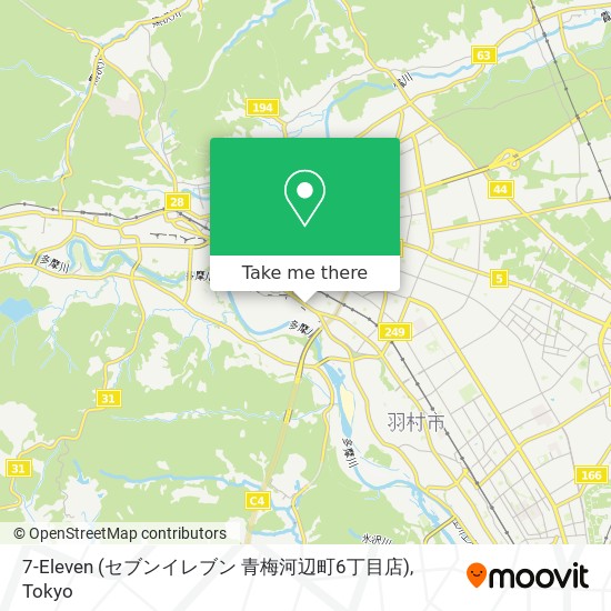 7-Eleven (セブンイレブン 青梅河辺町6丁目店) map