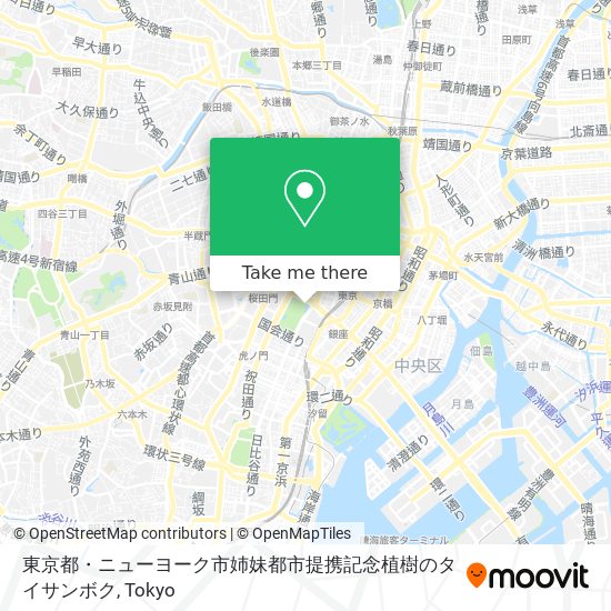 東京都・ニューヨーク市姉妹都市提携記念植樹のタイサンボク map