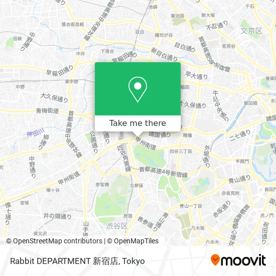 Rabbit Department Shinjuku Store map