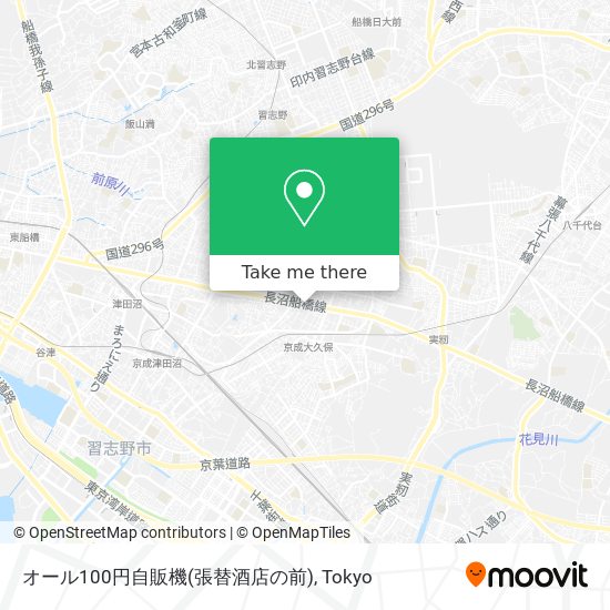 オール100円自販機(張替酒店の前) map