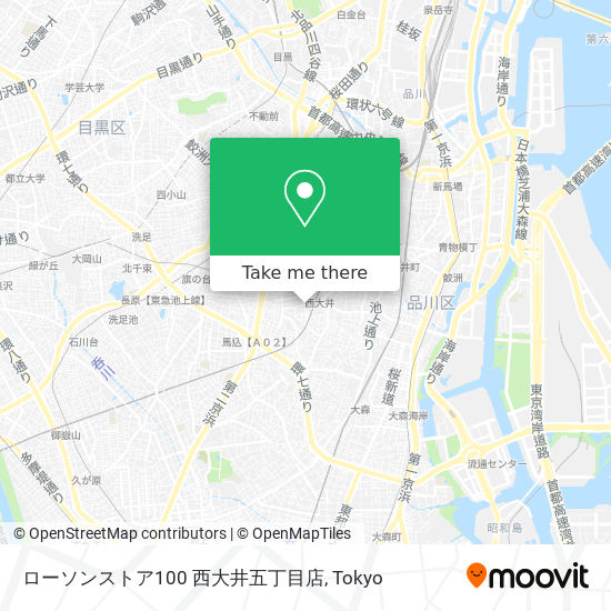 ローソンストア100 西大井五丁目店 map