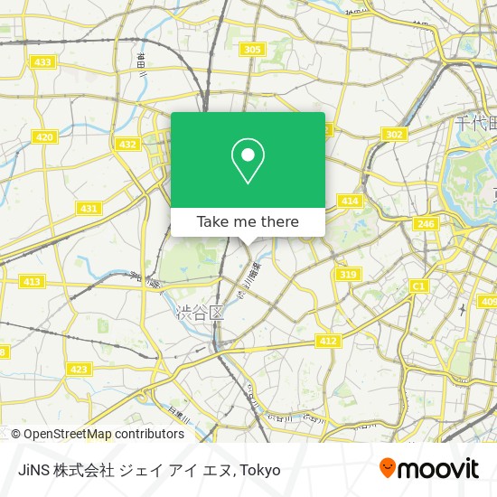 버스 으로 渋谷区 에서 Jins 株式会社 ジェイ アイ エヌ 으로 가는법 Moovit
