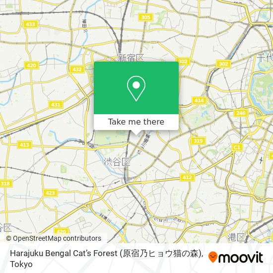 Harajuku Bengal Cat’s Forest (原宿乃ヒョウ猫の森) map