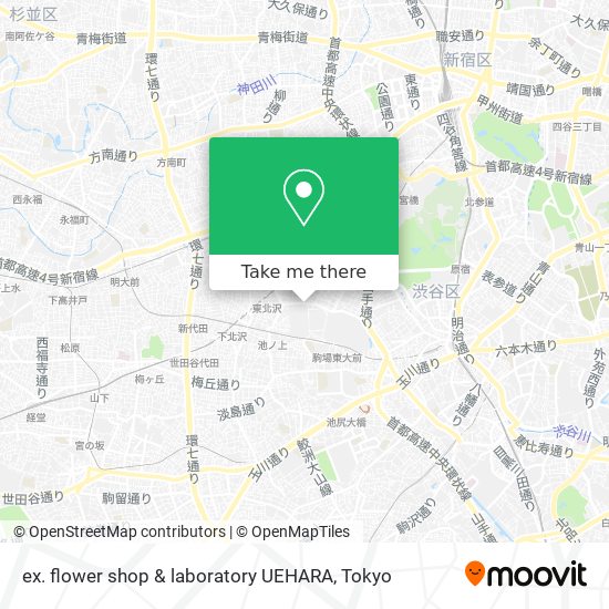 ex. flower shop & laboratory UEHARA map