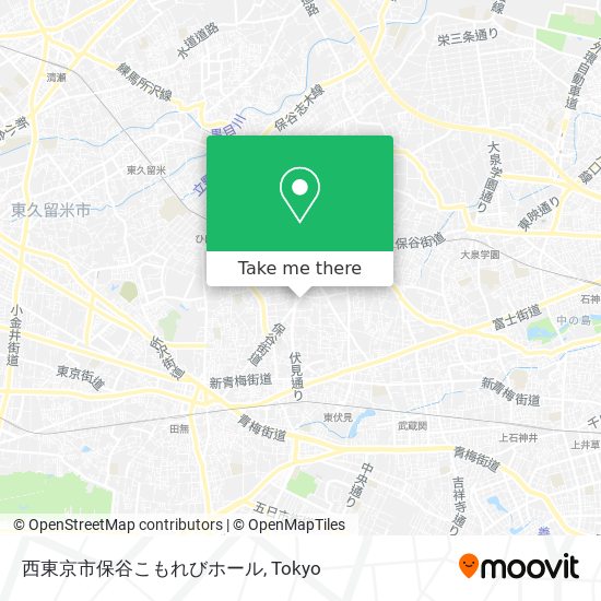 西東京市保谷こもれびホール map