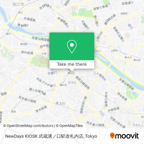 NewDays KIOSK 武蔵溝ノ口駅改札内店 map