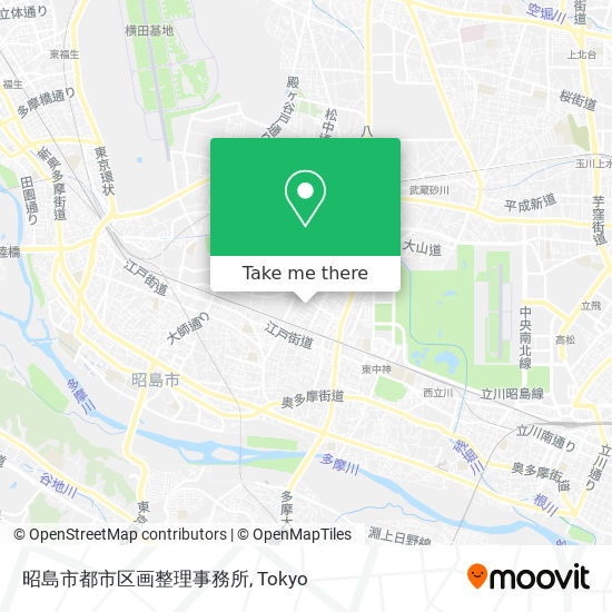 怎樣搭地鐵或巴士去昭島市的昭島市都市区画整理事務所 Moovit