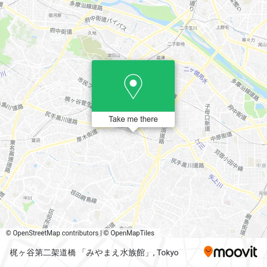 梶ヶ谷第二架道橋 「みやまえ水族館」 map