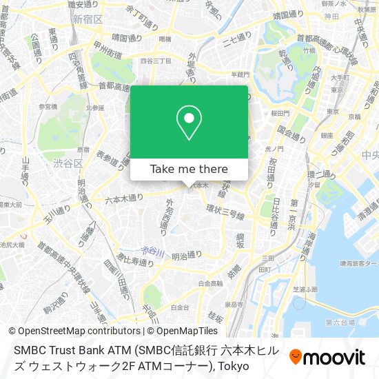 SMBC Trust Bank ATM (SMBC信託銀行 六本木ヒルズ ウェストウォーク2F ATMコーナー) map