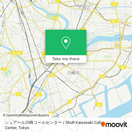 シュアール川崎コールセンター / ShuR Kawasaki Call Center map