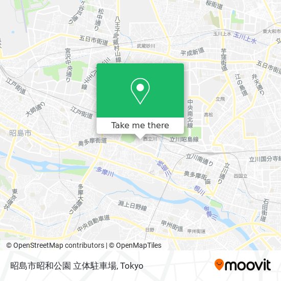 昭島市昭和公園 立体駐車場 map