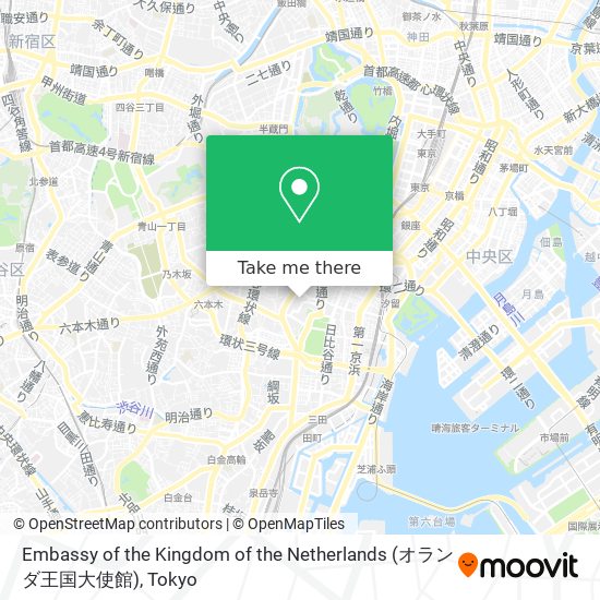 Embassy of the Kingdom of the Netherlands (オランダ王国大使館) map