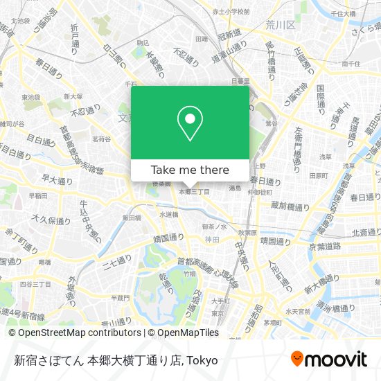 新宿さぼてん 本郷大横丁通り店 map