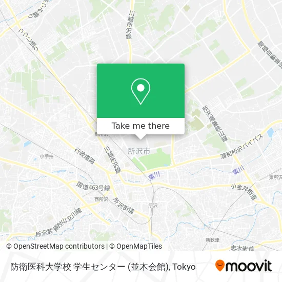防衛医科大学校 学生センター (並木会館) map
