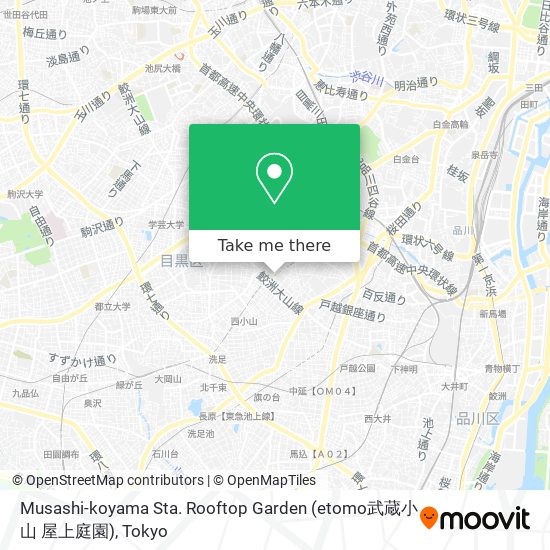 Musashi-koyama Sta. Rooftop Garden (etomo武蔵小山 屋上庭園) map