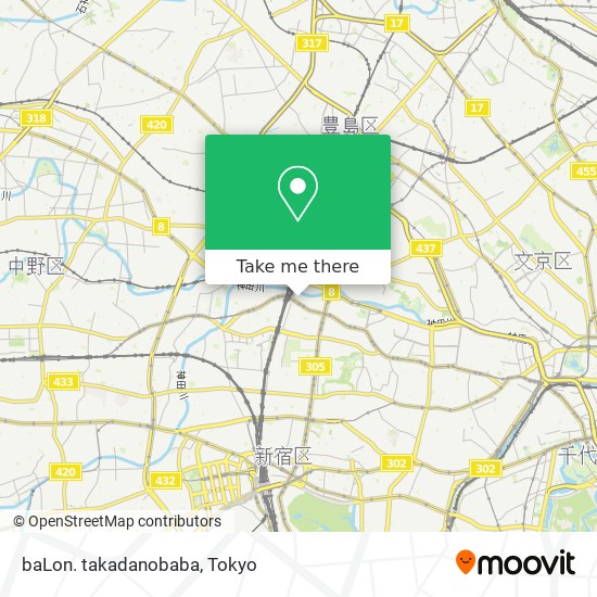 baLon. takadanobaba map