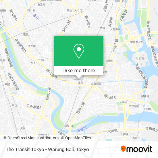 The Transit Tokyo - Warung Bali map