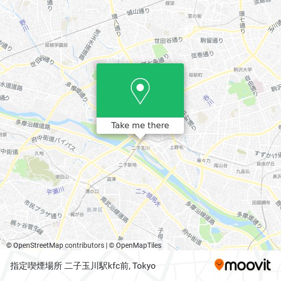 指定喫煙場所 二子玉川駅kfc前 map