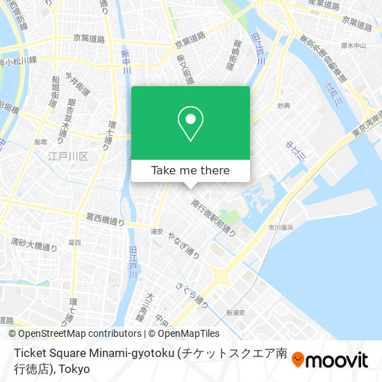 Ticket Square Minami-gyotoku (チケットスクエア南行徳店) map