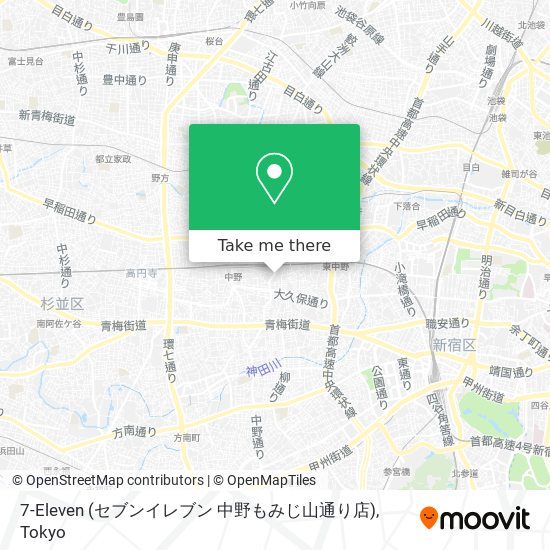 7-Eleven (セブンイレブン 中野もみじ山通り店) map
