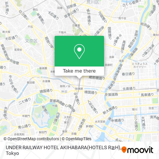 UNDER RAILWAY HOTEL AKIHABARA(HOTELS R≧H) map