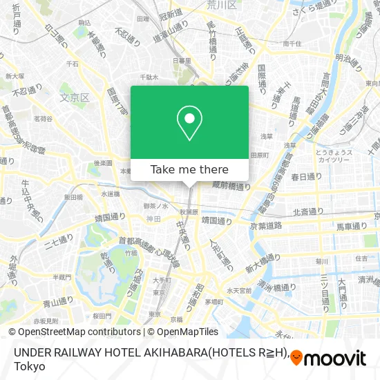 Under Railway Hotel Akihabara map