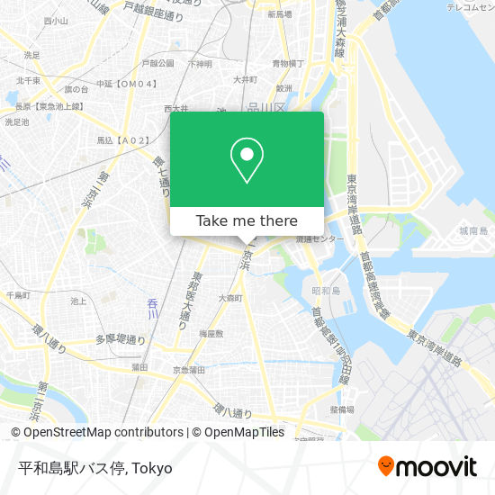 平和島駅バス停 map