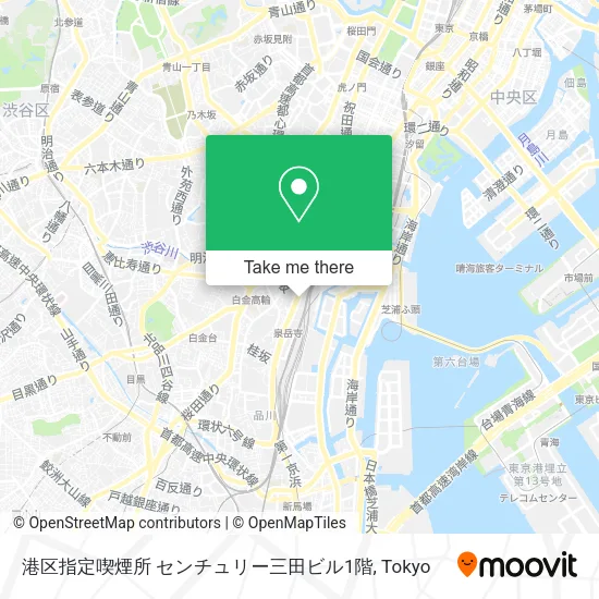 港区指定喫煙所 センチュリー三田ビル1階 map