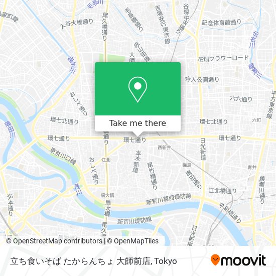 立ち食いそば たからんちょ 大師前店 map