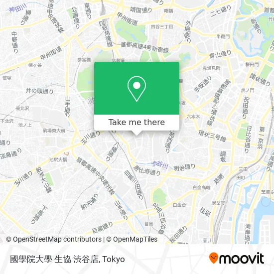 Kokugakuin University Co-op Shibuya Store map