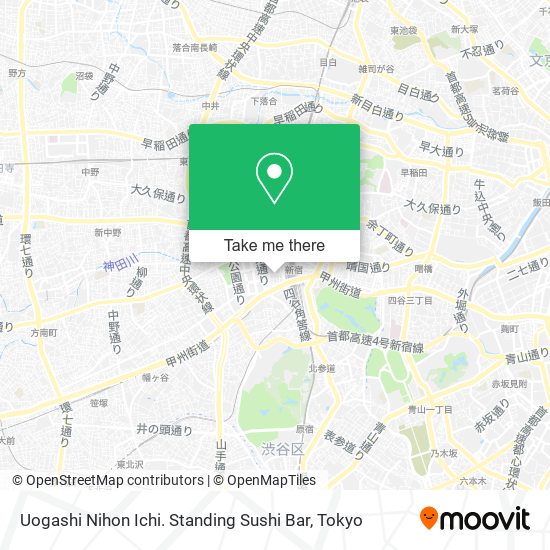 Uogashi Nihon Ichi. Standing Sushi Bar map