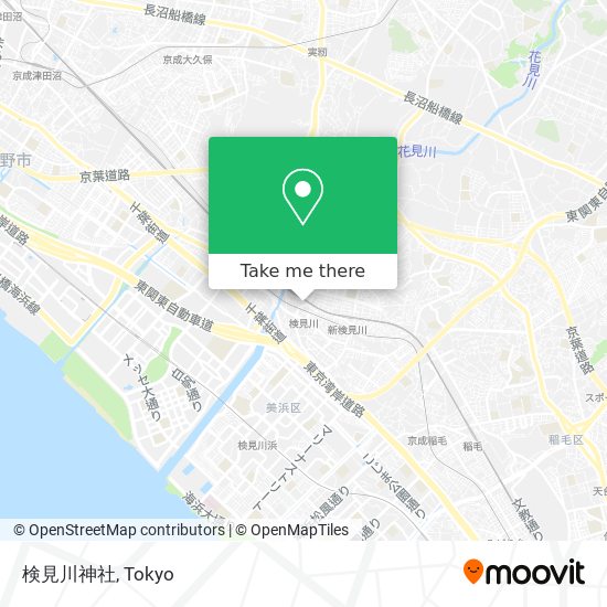 検見川神社 map