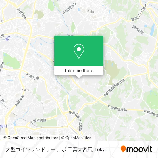 Large Coin Laundry Depot Chiba Omiya Branch map