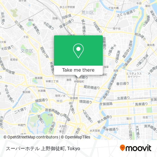 スーパーホテル 上野御徒町 map