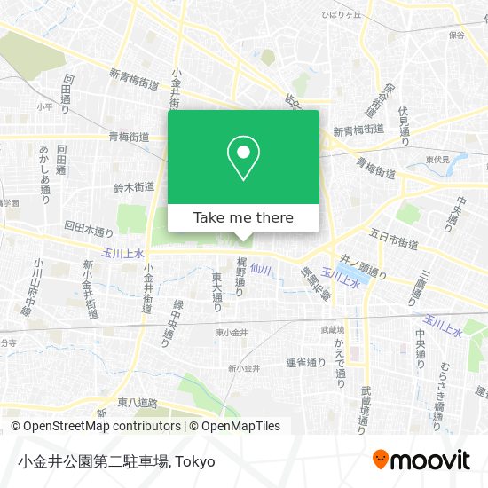 小金井公園第二駐車場 map