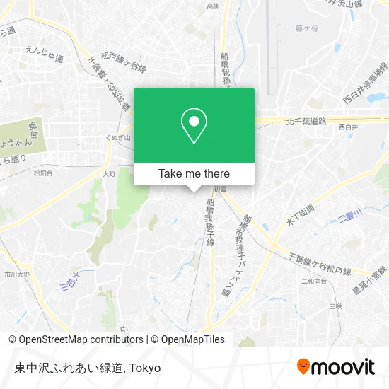 東中沢ふれあい緑道 map
