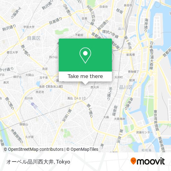 オーベル品川西大井 map