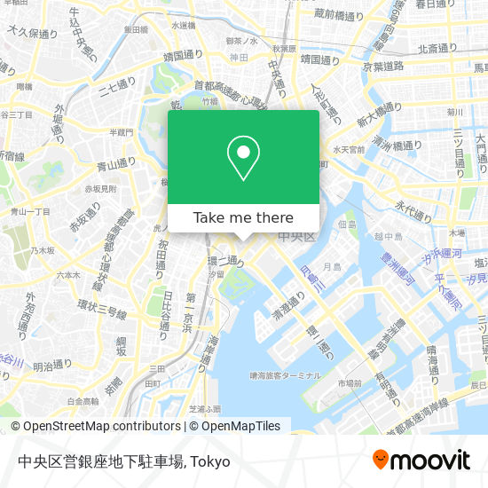 中央区営銀座地下駐車場 map