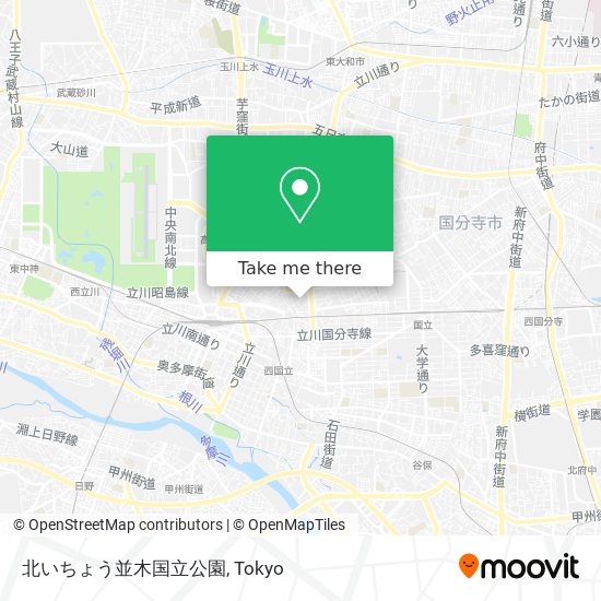 北いちょう並木国立公園 map
