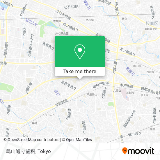 怎樣搭巴士或地鐵去世田谷区的烏山通り歯科 Moovit 怎樣搭巴士或地鐵去世田谷区的烏山通り歯科 Moovit