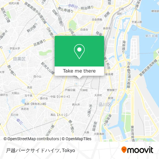 Togoshi Parkside Heights map