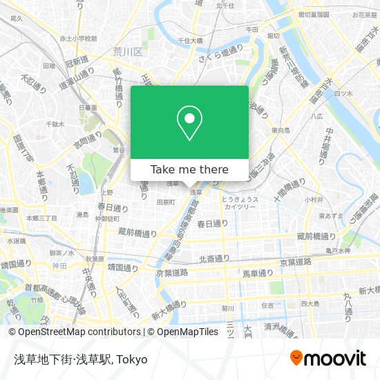 浅草地下街‧浅草駅 map