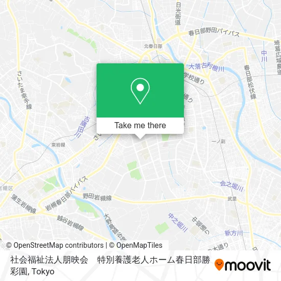 社会福祉法人朋映会　特別養護老人ホーム春日部勝彩園 map