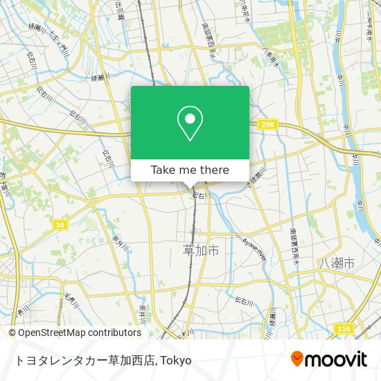 How To Get To トヨタレンタカー草加西店 In 草加市 By Bus Or Metro