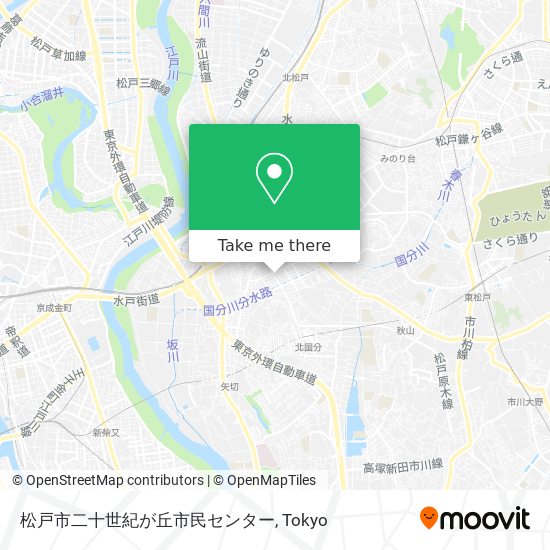 松戸市二十世紀が丘市民センター map