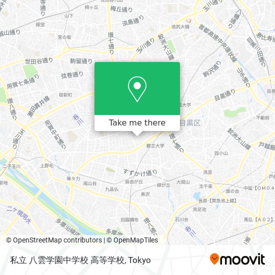 私立 八雲学園中学校 高等学校 map