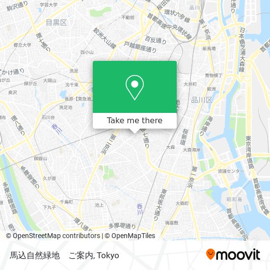 馬込自然緑地　ご案内 map