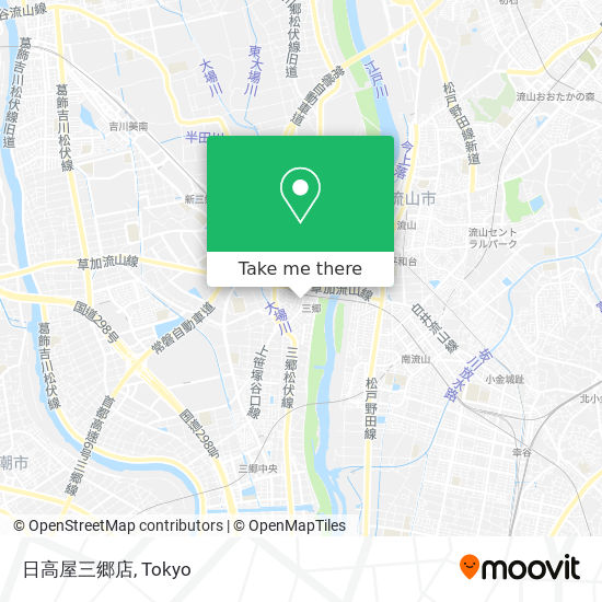 日高屋三郷店 map