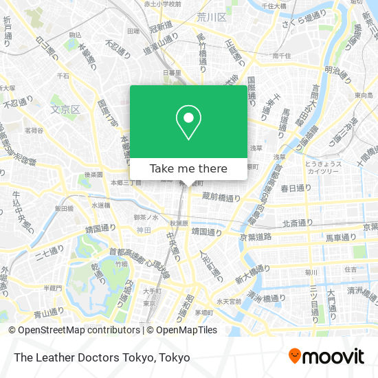 The Leather Doctors Tokyo map